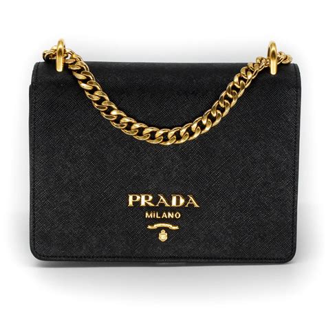 prada shoulder flap leather black|Prada saffiano shoulder bag black.